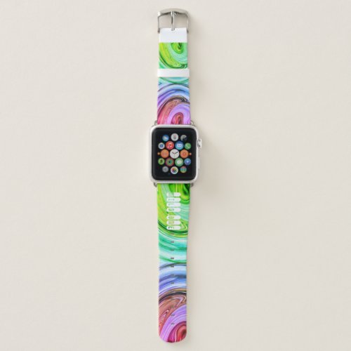 Wild Rainbow color Personalize Apple watch band