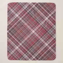 Wild Raspberries Crimson Red Plaid
