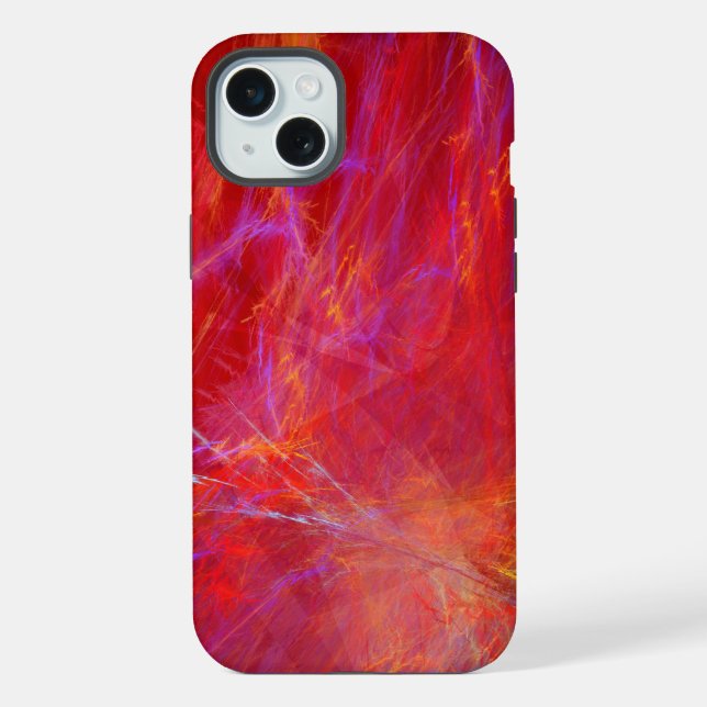 Wild Red - Abstract Art Iphone Case (Back)