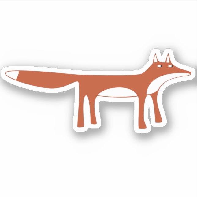 Wild Red Fox Sticker (Front)