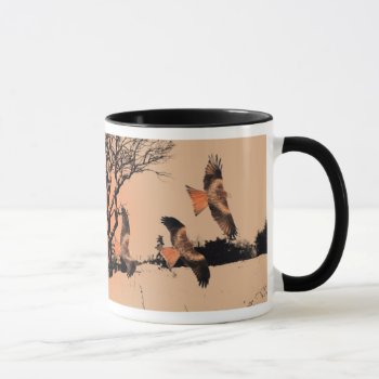 Wild Red Kites In The Landscape Mug by Welshpixels at Zazzle