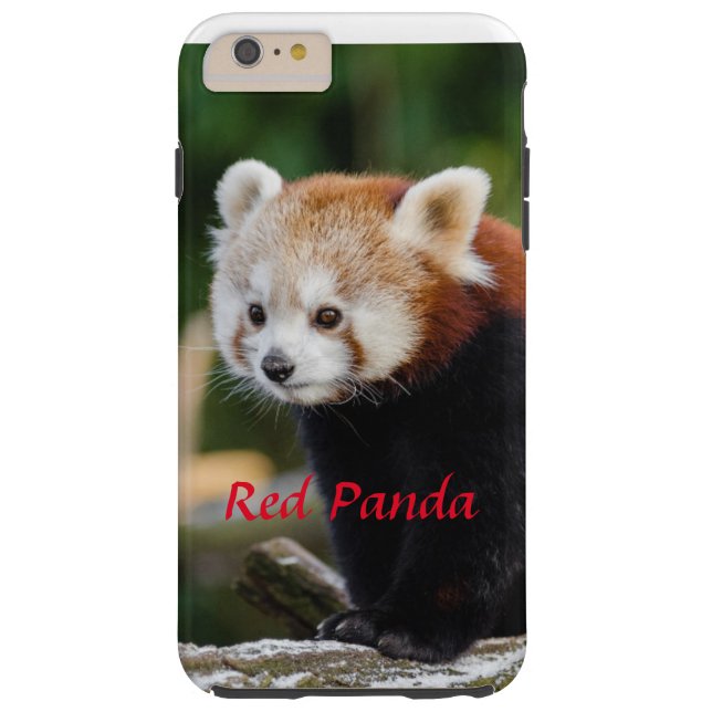 Wild Red Panda Snowy Log Photo Case-Mate iPhone Case (Back)