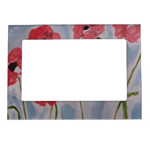 Wild Red Poppies Magnetic Frame