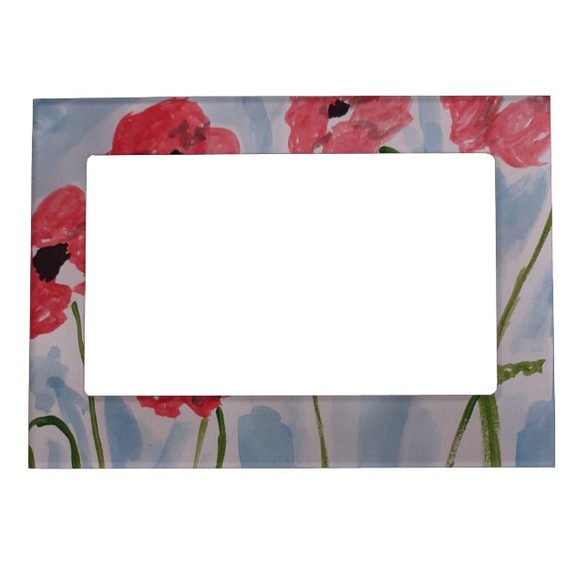Wild Red Poppies  Magnetic Frame (Front)