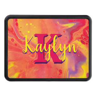 Wild Red Purple Acrylic Flow Art Hitch Cover