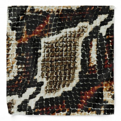 wild reptile pattern colorful python snake print bandana