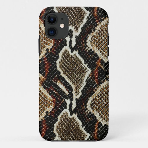 wild reptile pattern colorful python snake print iPhone 11 case