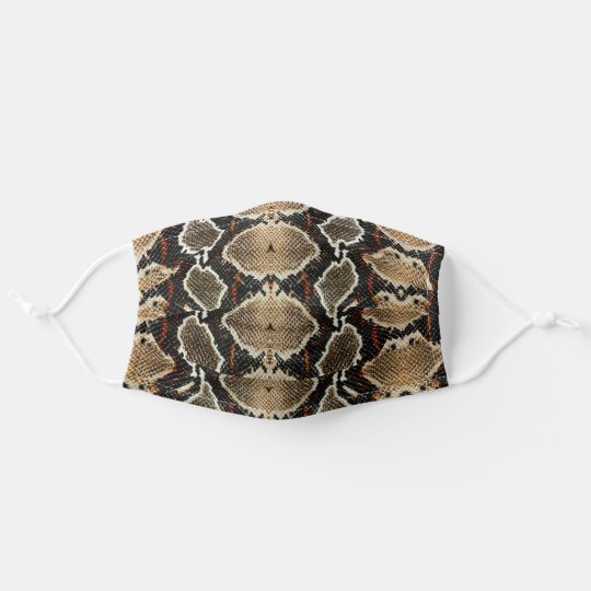 wild reptile pattern colorful python snake print cloth face mask