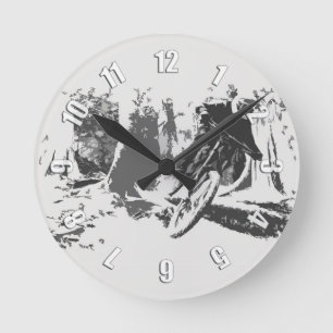 Wild Ride! - BMX Racer Round Clock