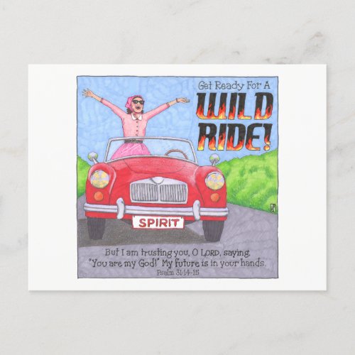 Wild Ride Inspirational Postcard