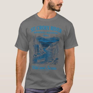 Wild River Canoeing Landscape Art friends friend T-Shirt