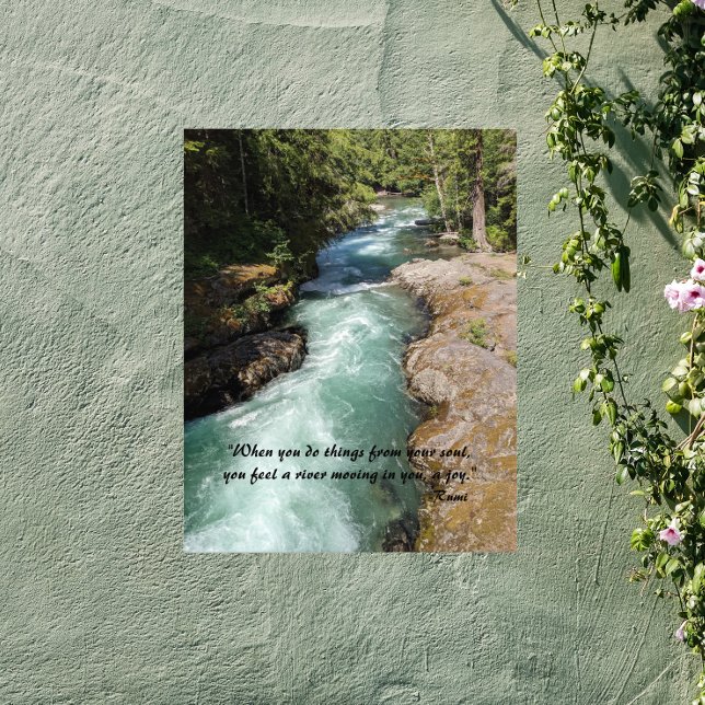 Wild River Rumi Poetry Verse Acrylic Print (In Situ)