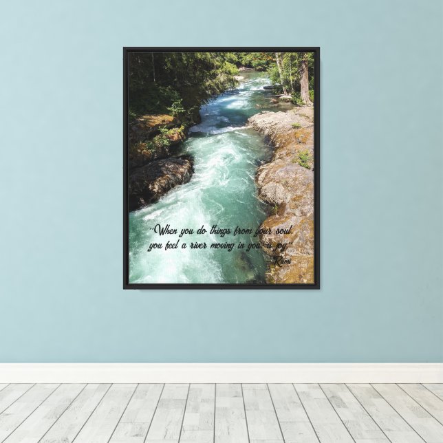 Wild River Rumi Poetry Verse Canvas Print (Insitu(Wood Floor))