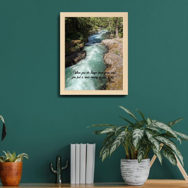 Wild River Rumi Poetry Verse Framed Art (Living Room 2)