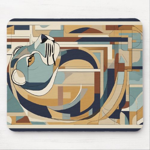 Wild Roar Mousepad Loin Print Design Mouse Pad