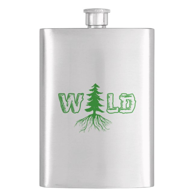 Wild Roots Outdoors Flask (Front)