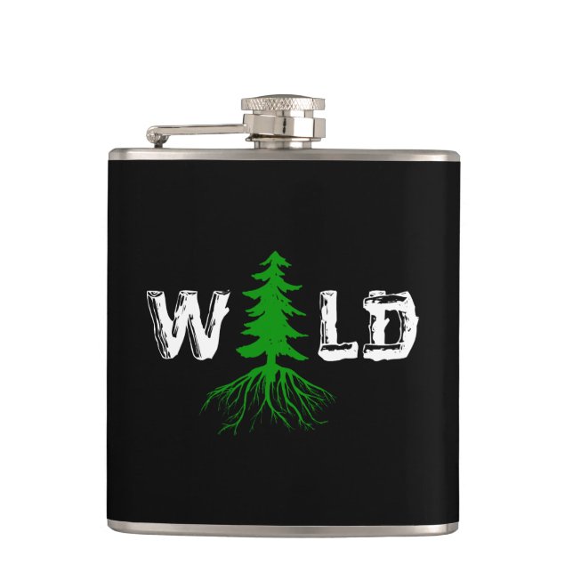 Wild Roots Outdoors Flask (Front)