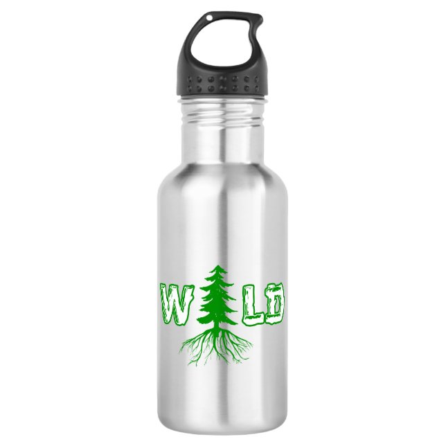 Wild Roots Outdoors Stainless Steel Water Bottle (Front)