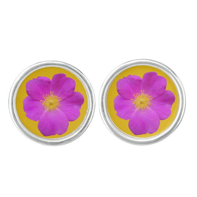 Wild Rose 2 Cufflinks (Front)