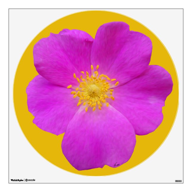 Wild Rose 2 Wall Decal (Front)
