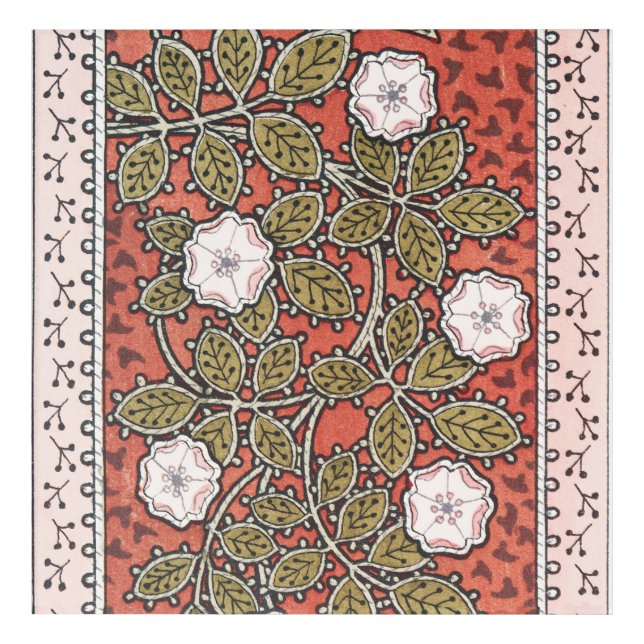 Wild Rose Art Illustration Flower Vintage (Front)