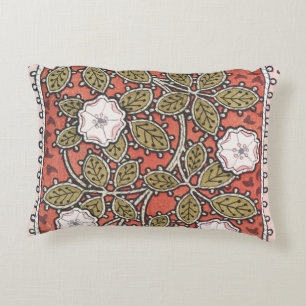 Wild Rose Art Illustration Flower Vintage Accent Pillow