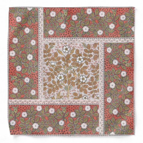 Wild Rose Art Illustration Flower Vintage Bandana