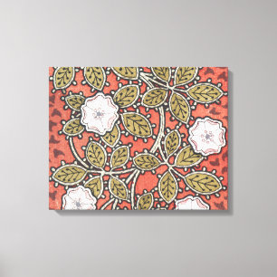 Wild Rose Art Illustration Flower Vintage Canvas Print