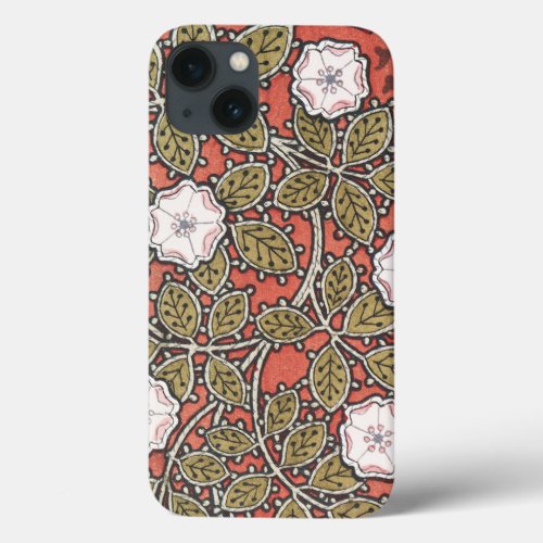 Wild Rose Art Illustration Flower Vintage iPhone 13 Case