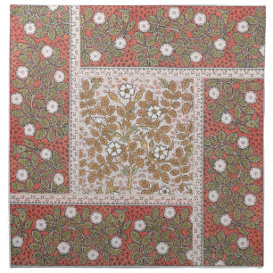 Wild Rose Art Illustration Flower Vintage Cloth Napkin