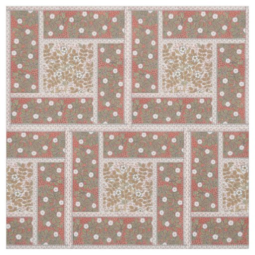 Wild Rose Art Illustration Flower Vintage Fabric