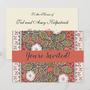 Wild Rose Art Illustration Flower Vintage Invitation