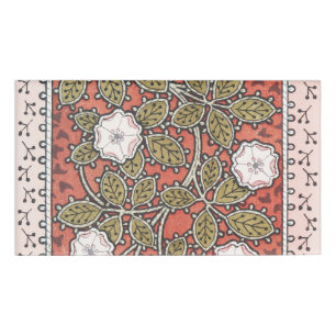Wild Rose Art Illustration Flower Vintage Name Tag