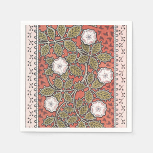 Wild Rose Art Illustration Flower Vintage Napkins