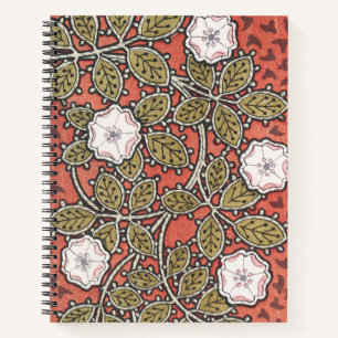 Wild Rose Art Illustration Flower Vintage Notebook