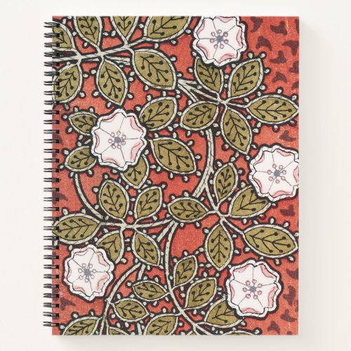 Wild Rose Art Illustration Flower Vintage Notebook