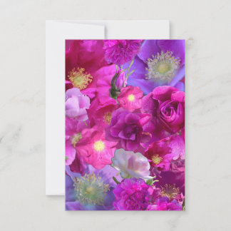 Wild Rose Collage Note Card