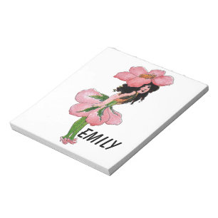 Wild Rose Cute Flower Child Floral Vintage Girl Notepad