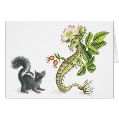Wild Rose Dragon  skunk _ card