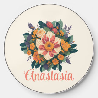 Wild Rose Flower Beautiful floral Name Wireless Charger