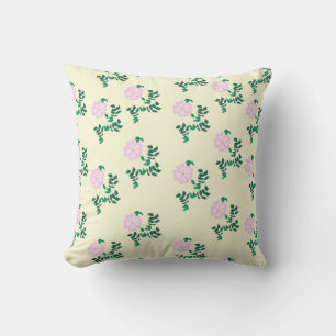 Wild Rose Flower  Throw Pillow