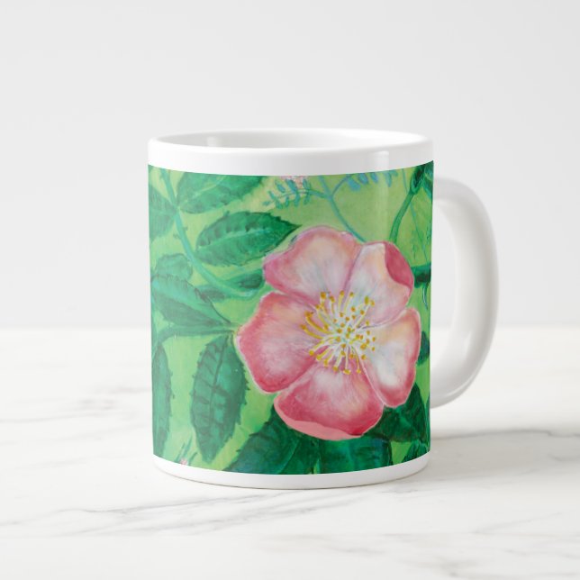 Wild rose flowers  giant coffee mug (Front Right)
