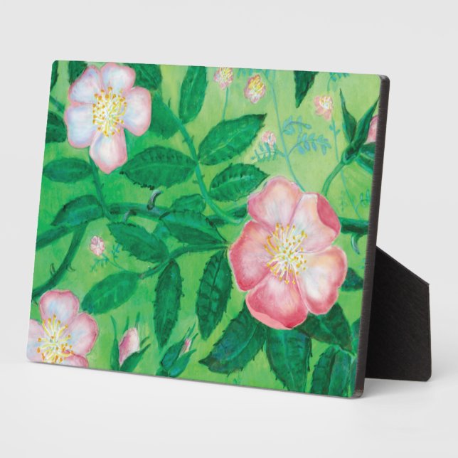 Wild rose flowers  plaque (Side)