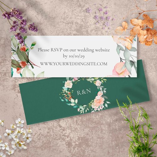 Wild Rose Garland Wedding Website RSVP