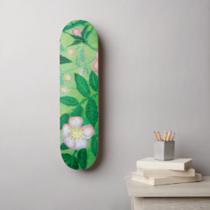 Wild Rose Rosa Canina flowering Skateboard