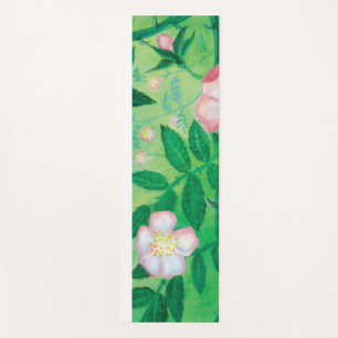 Wild Rose Rosa Canina flowering  Yoga Mat