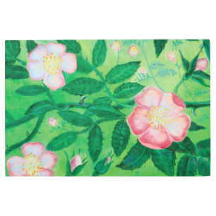 Wild Rose (Rosa Canina) Illustration Metal Print