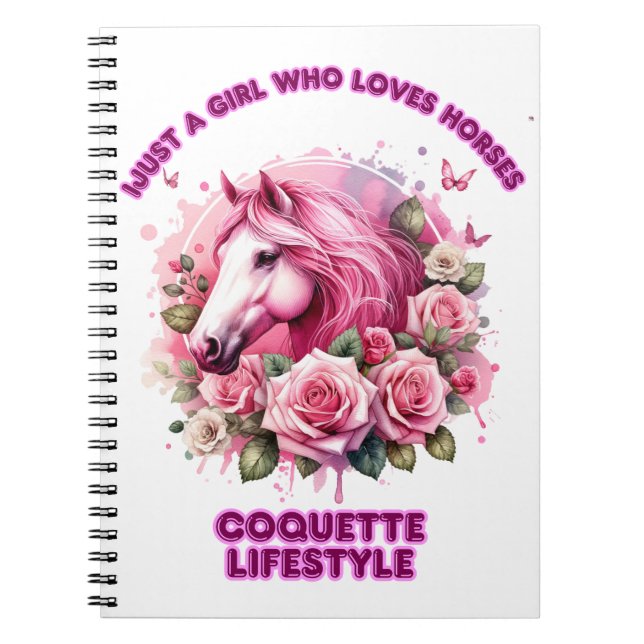 "Wild Rose Spirit"Coquette  Notebook (Front)