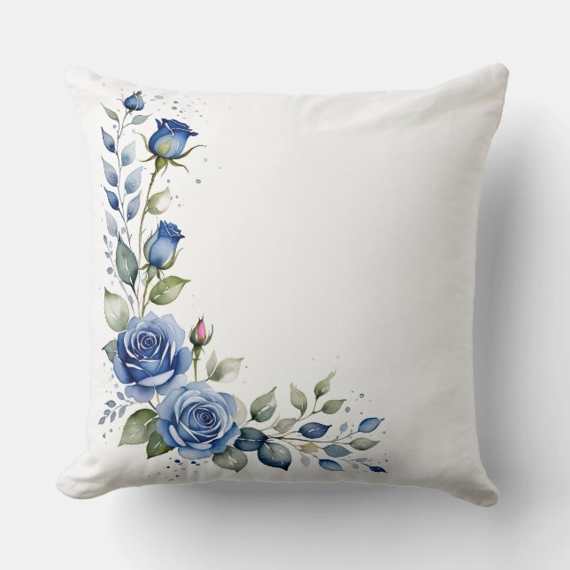 Wild Rose Waltz Throw Pillow (Front)