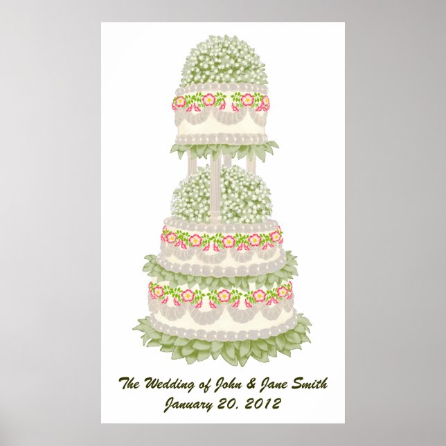 Wild Rose Wedding Cake Print (Front)